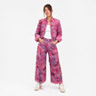 Wearable Ruins Pink Shredded Denim Colored Jacket