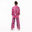 Wearable Ruins Pink Shredded Denim Colored Jacket
