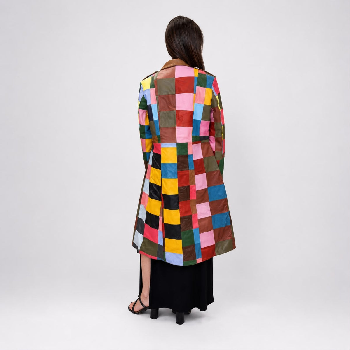 QUEEN OF HEARTS LEATHER TRENCH COAT