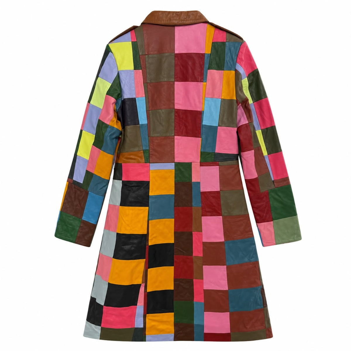QUEEN OF HEARTS LEATHER TRENCH COAT