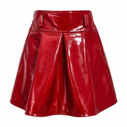 Cherry Pop Leather Skirt