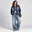 Blended Denim Article Jacket