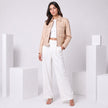 BUBBLE GUM PEACH MULTI POCKET LEATHER JACKET