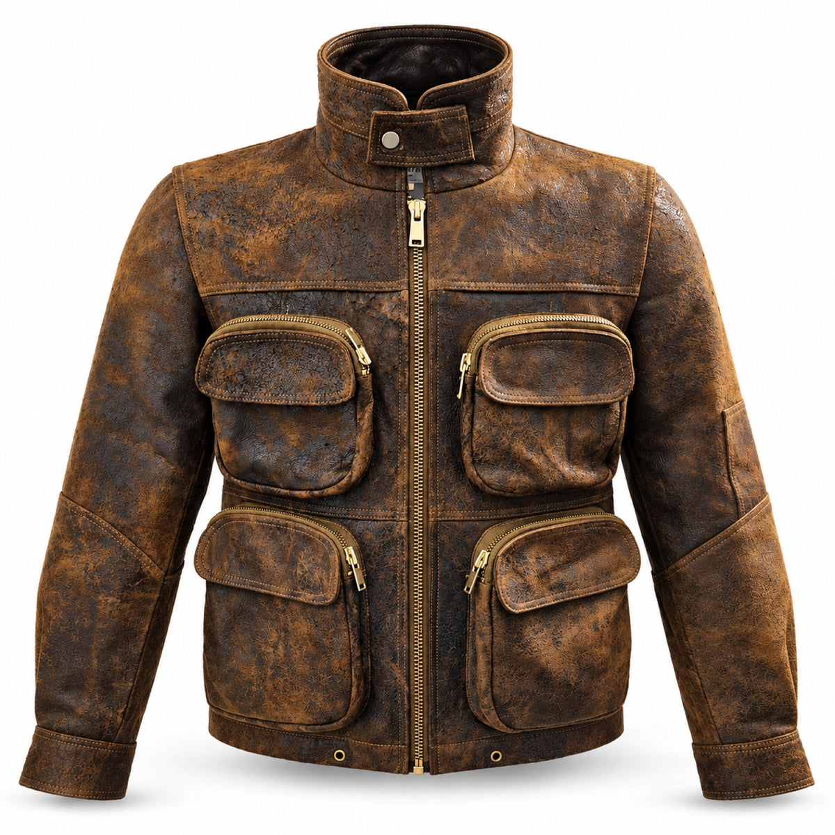 Heritage Luxe Textured Leather Jacket
