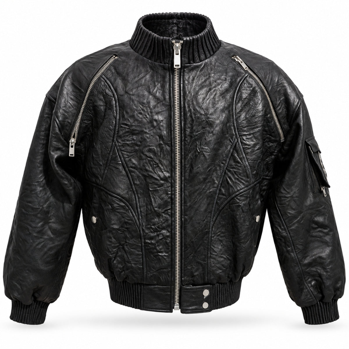 The Noir Signature Leather Bomber