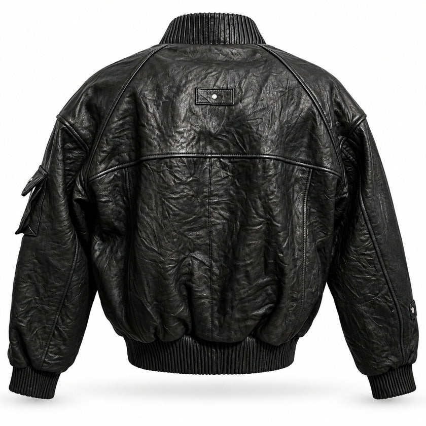 The Noir Signature Leather Bomber