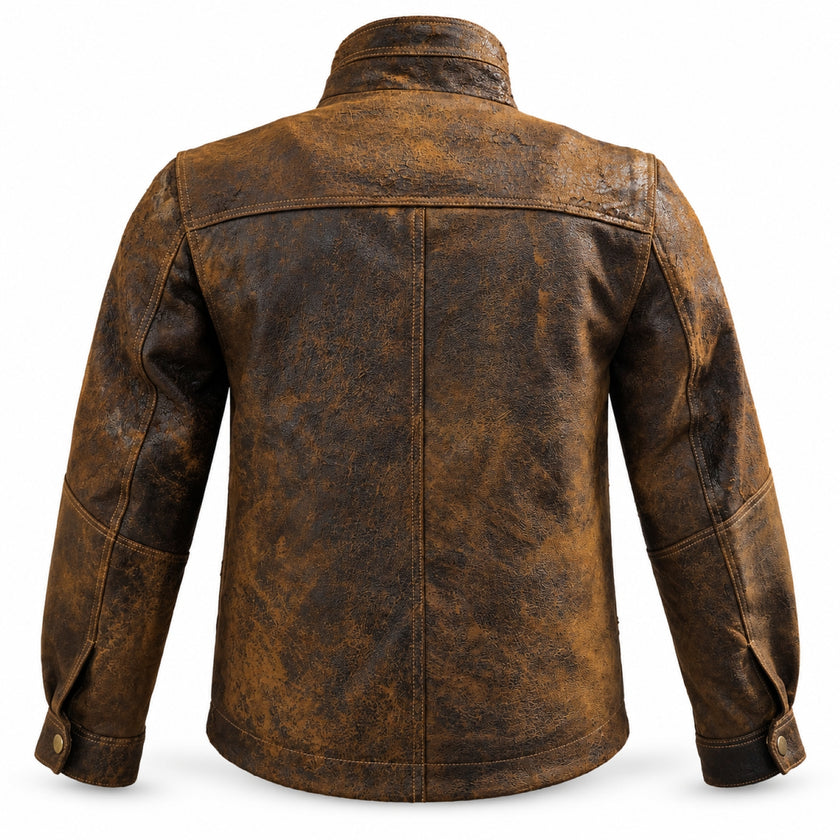 Heritage Luxe Textured Leather Jacket