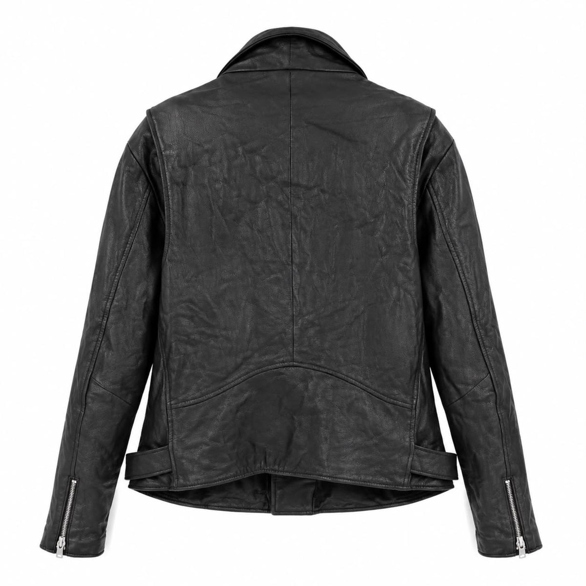 RUSTY CHAINS BIKER LEATHER JACKET MEN