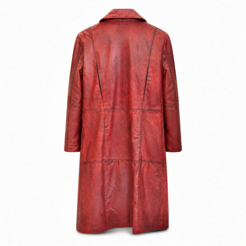 THE RED PLANET LONG LEATHER JACKET