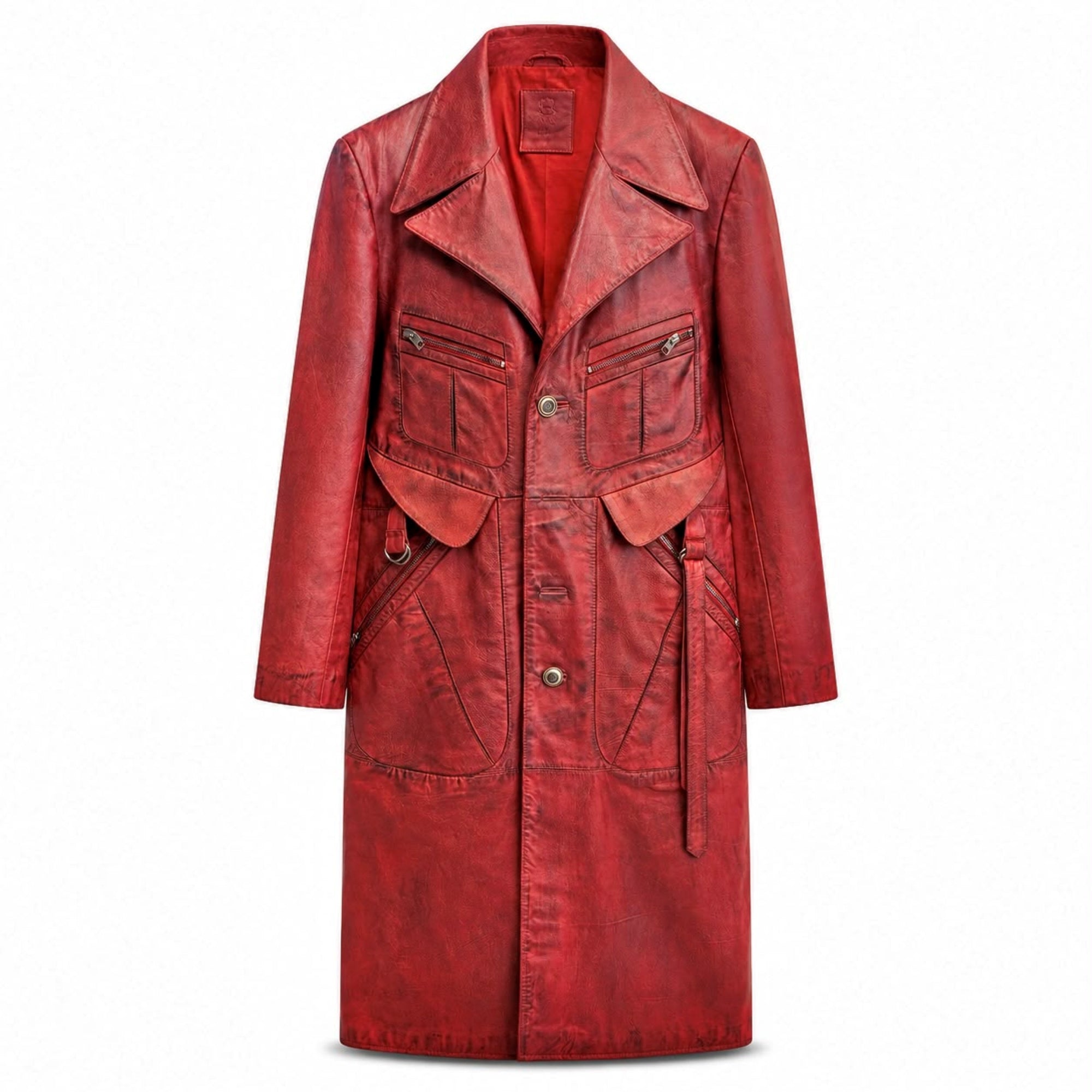 THE RED PLANET LONG LEATHER JACKET