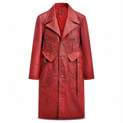 THE RED PLANET LONG LEATHER JACKET
