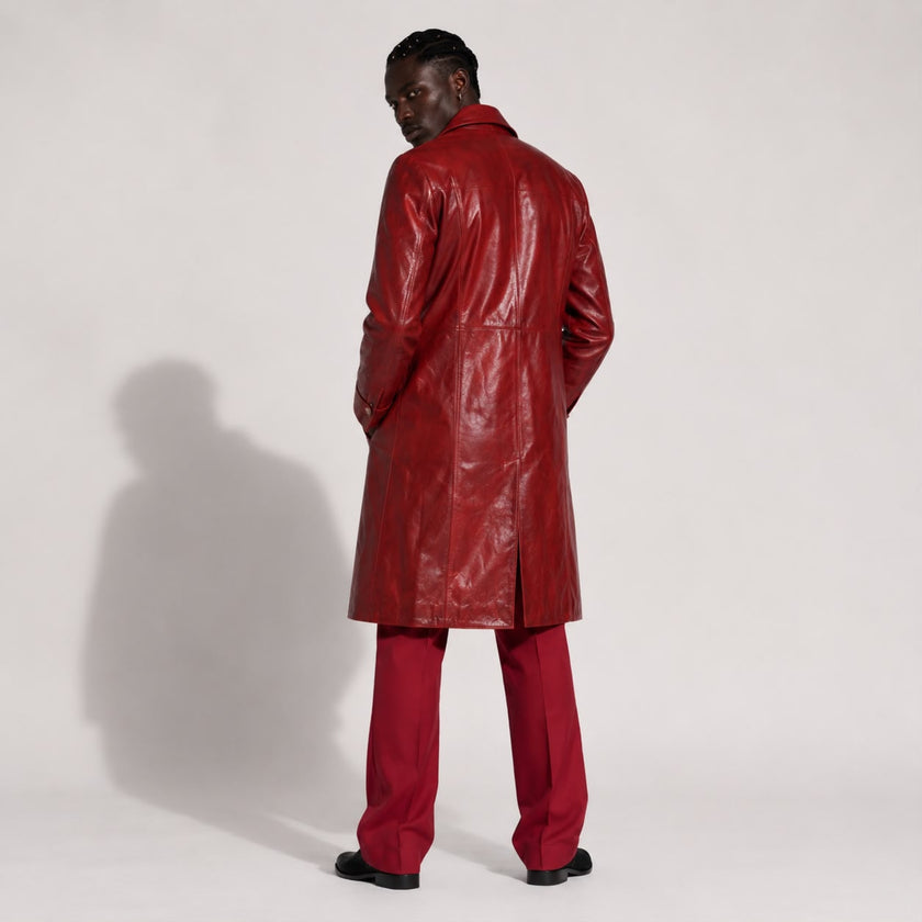 THE RED PLANET LONG LEATHER JACKET
