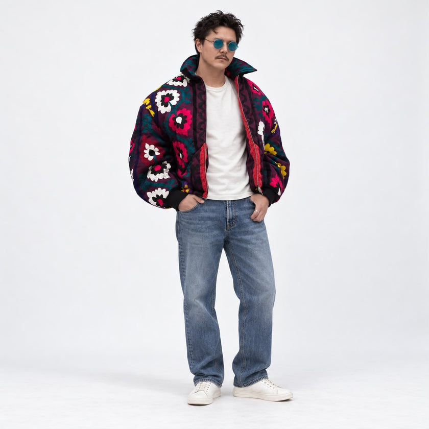 Unknown Tapestries Cotton blend Bomber Jacket Medium