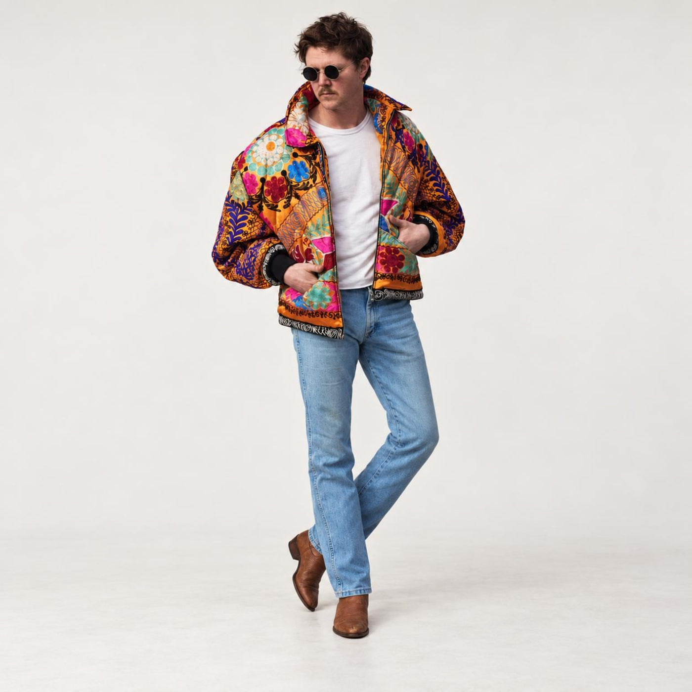 Unknown Tapestries Silk Bomber Jacket Large C