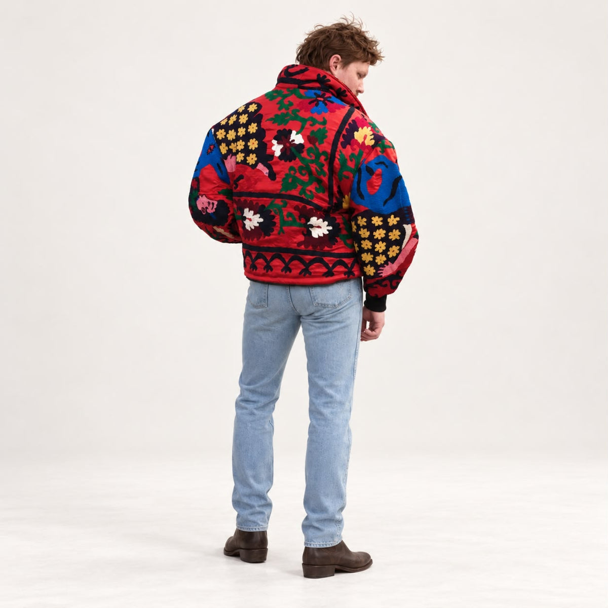 Unknown Tapestries Silk Bomber Jacket Medium B