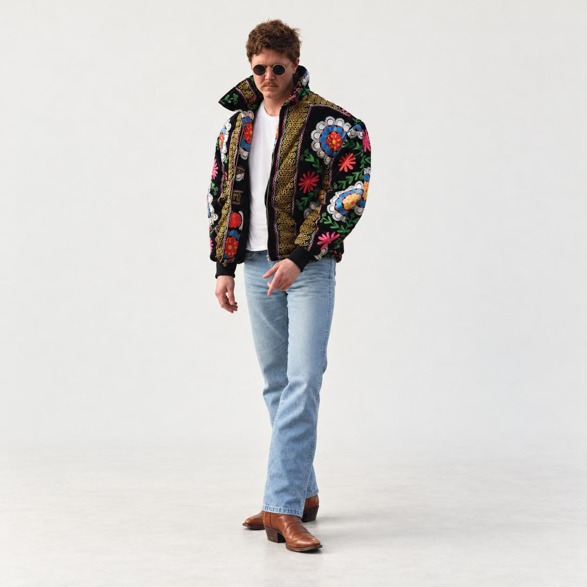 Unknown Tapestries Velvet Bomber Jacket Large
