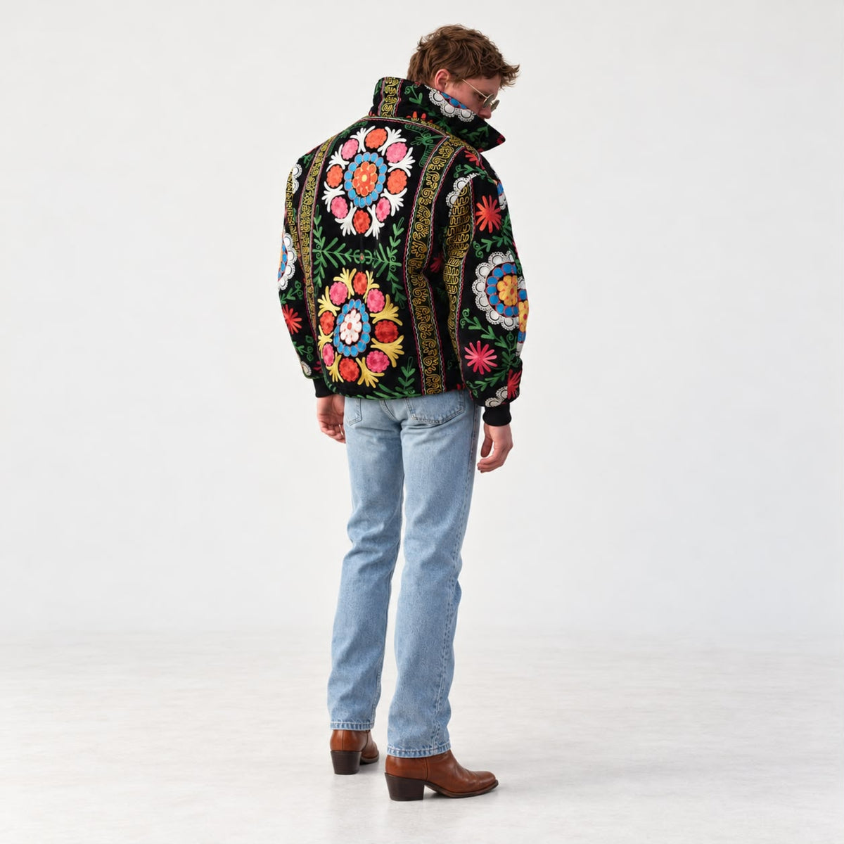 Unknown Tapestries Velvet Bomber Jacket Large
