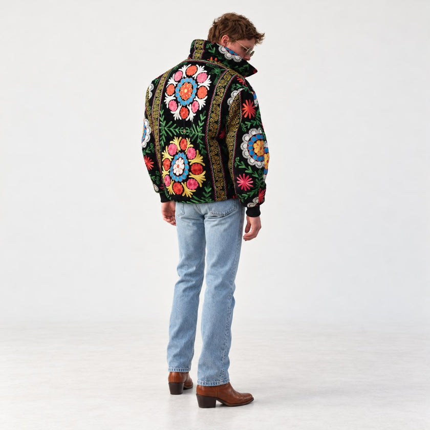 Unknown Tapestries Velvet Bomber Jacket Large