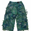 Shredded Wide Leg Colored denim pants E