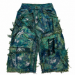 Shredded Wide Leg Colored denim pants E