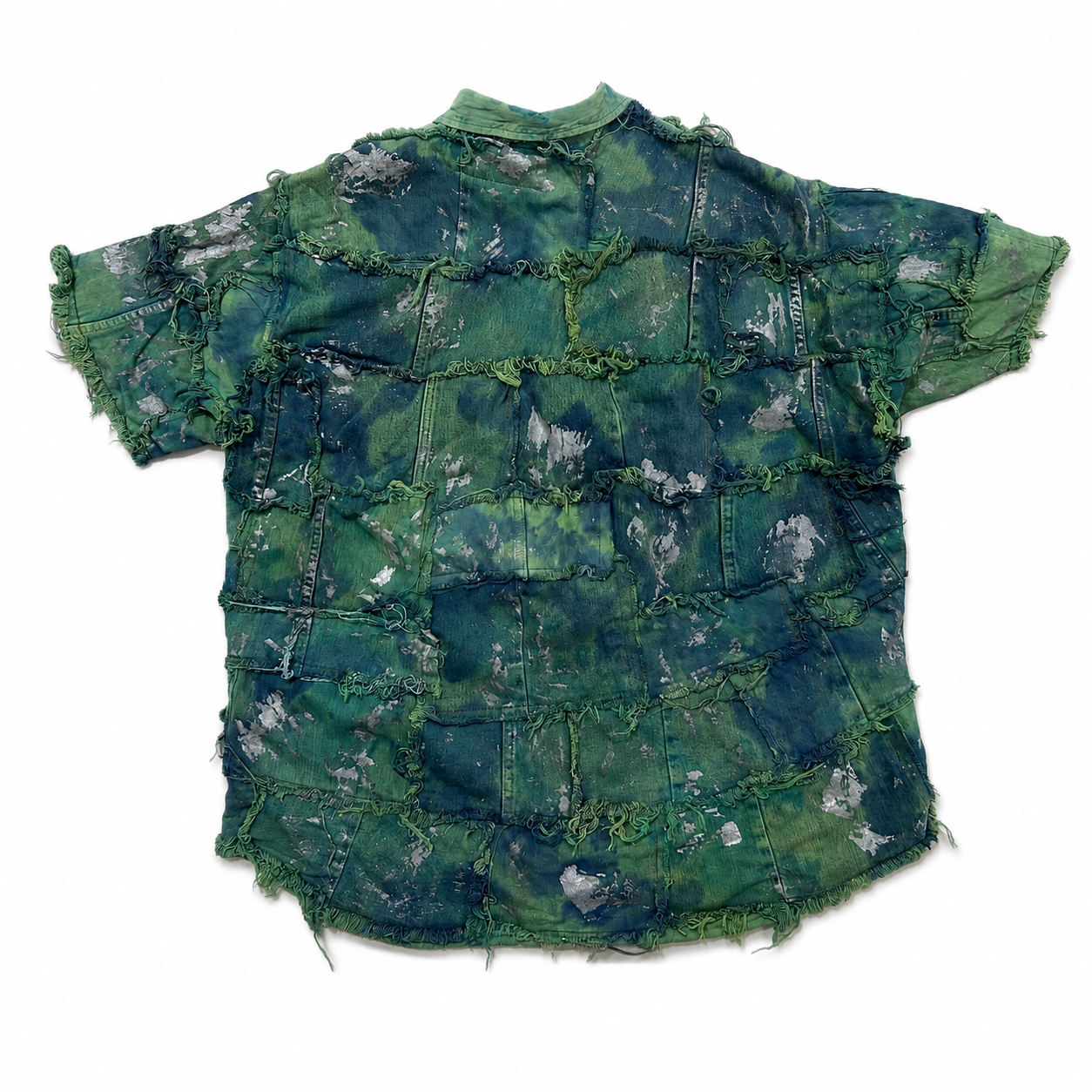 Shredded Denim Colored Shirt A