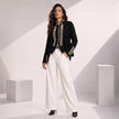 WARRIOR BLACK SUEDE JACKET WITH FRINGES AND BEADS