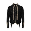 WARRIOR BLACK SUEDE JACKET WITH FRINGES AND BEADS