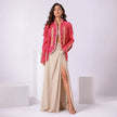 WARRIOR ROSE SUEDE JACKET WITH FRINGES AND BEADS