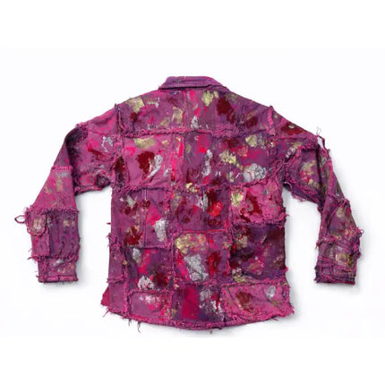 Wearable Ruins Shredded Denim Colored Jacket