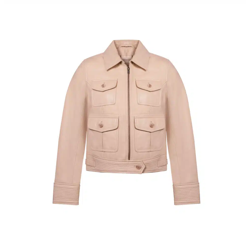 ◇BITTER CELLS◇ Line Leather Jacket(Washed)Beige BITTER CELLS Star Leather Jacket(Washed)(Overfit)