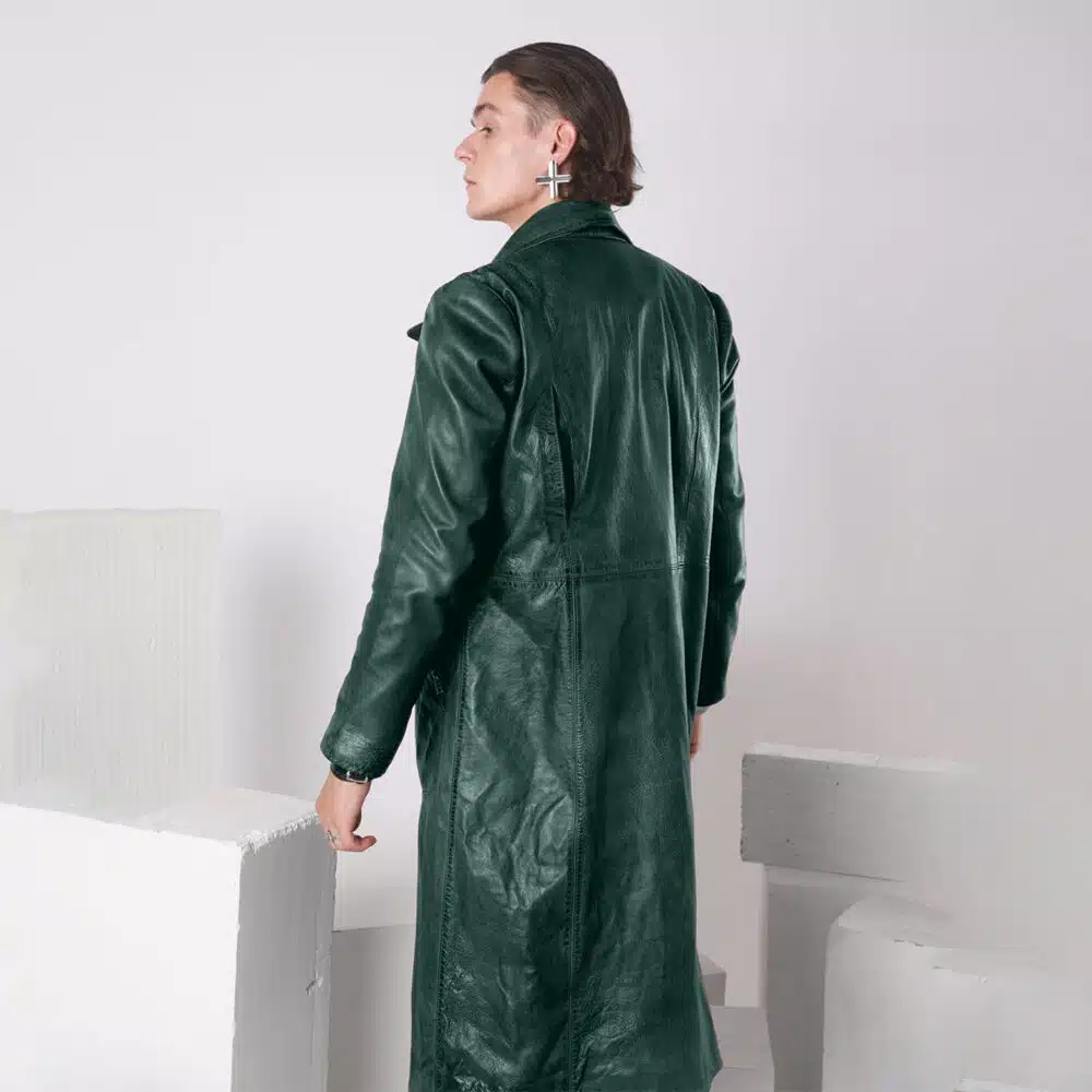 Green Planet Long Leather Jacket - MINDFUL, STYLISH