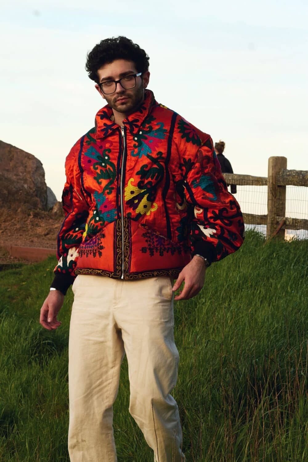 Unknown Tapestries Silk Bomber Jacket Medium A