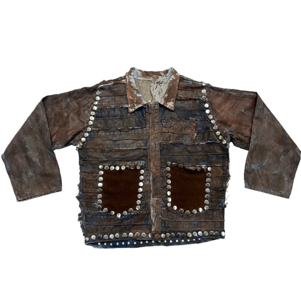 Studded Upcycled Denim Jacket