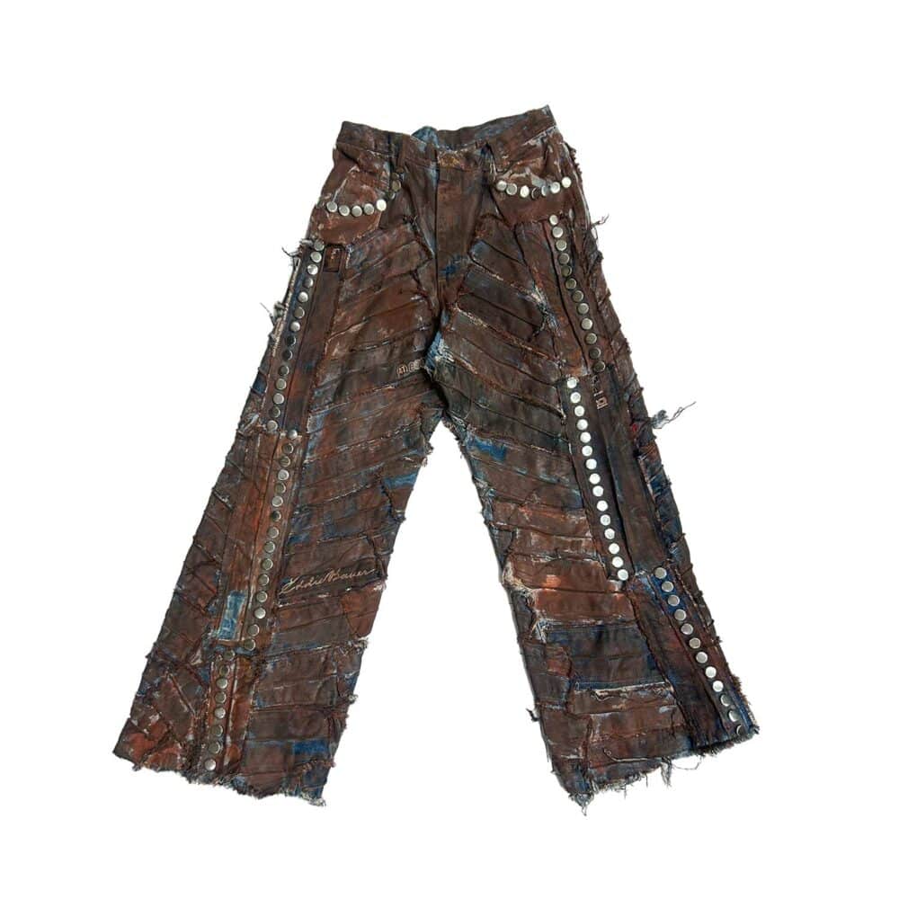 Studded Upcycled Denim Pant B