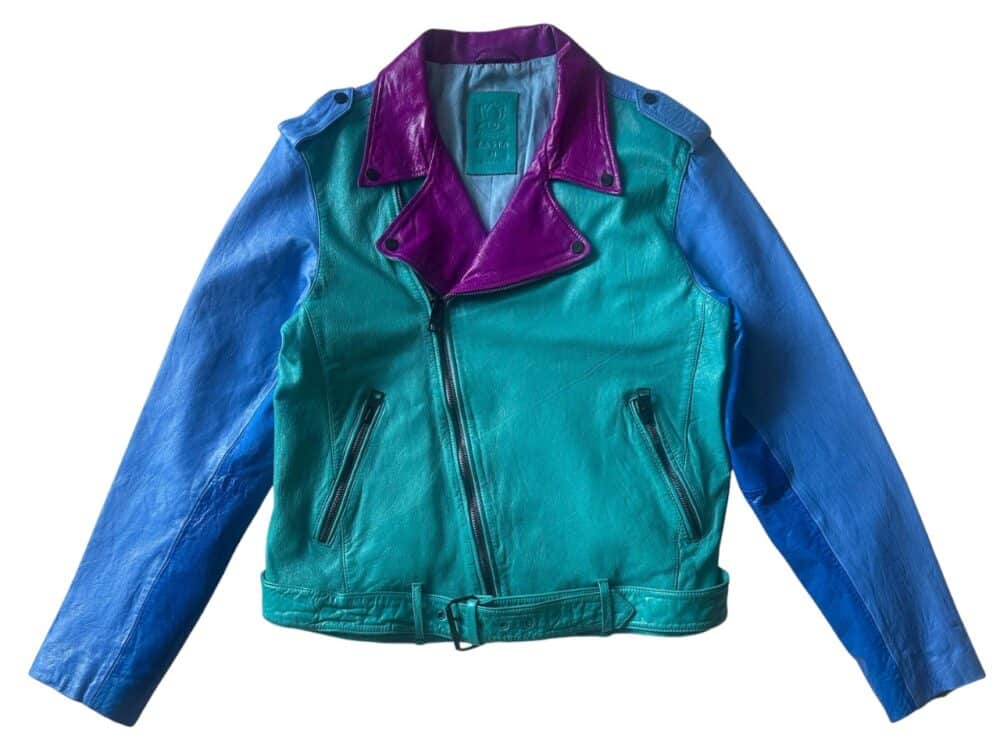 Handpainted Biker Leather Jacket