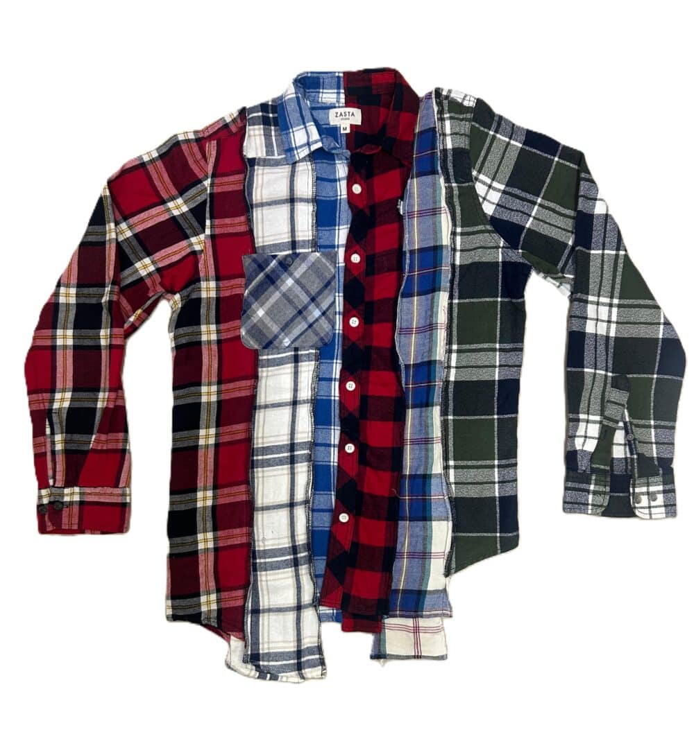 Deconstructed Flannel Shirt A