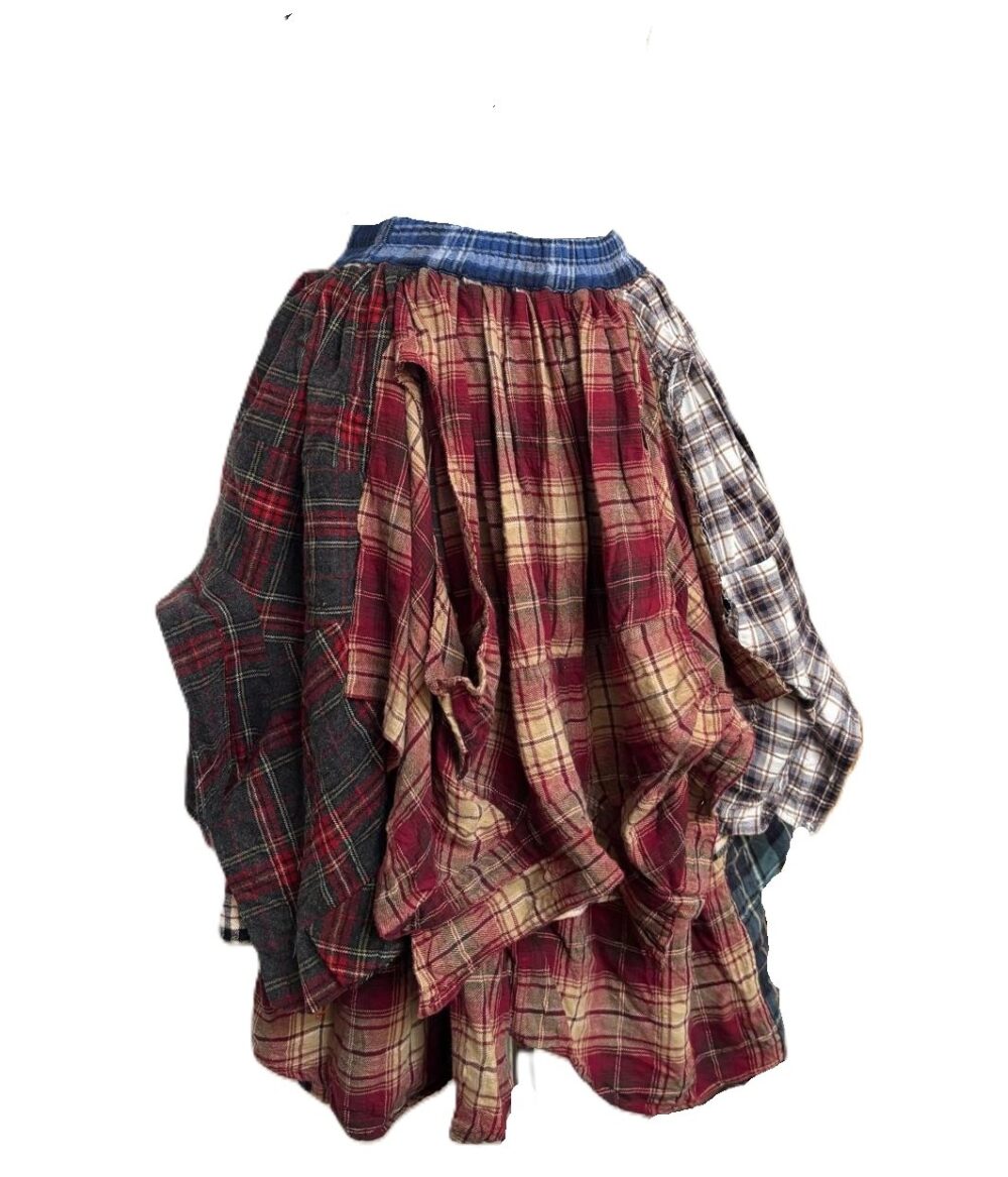 Deconstructed Flannel Skirt